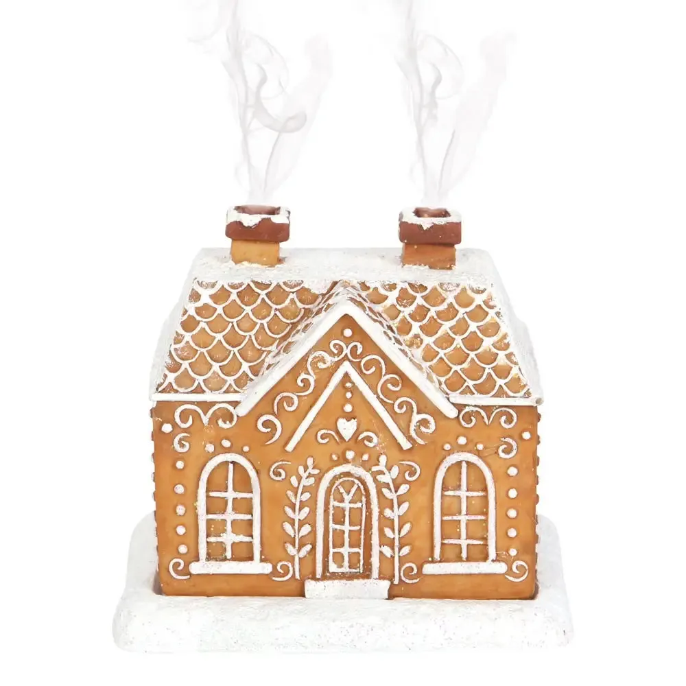 Christmas Glittery Gingerbread House Incense Burner