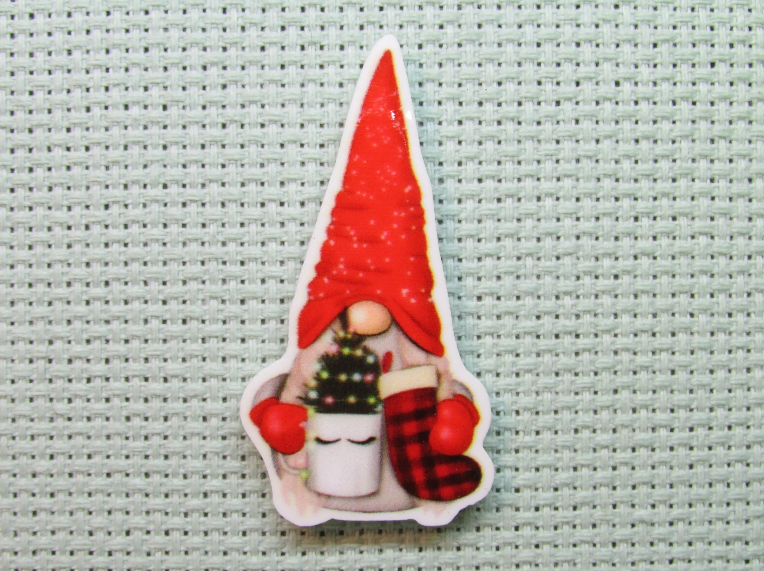 Christmas Gnome Needle Minder, Cover Minder, Magnet