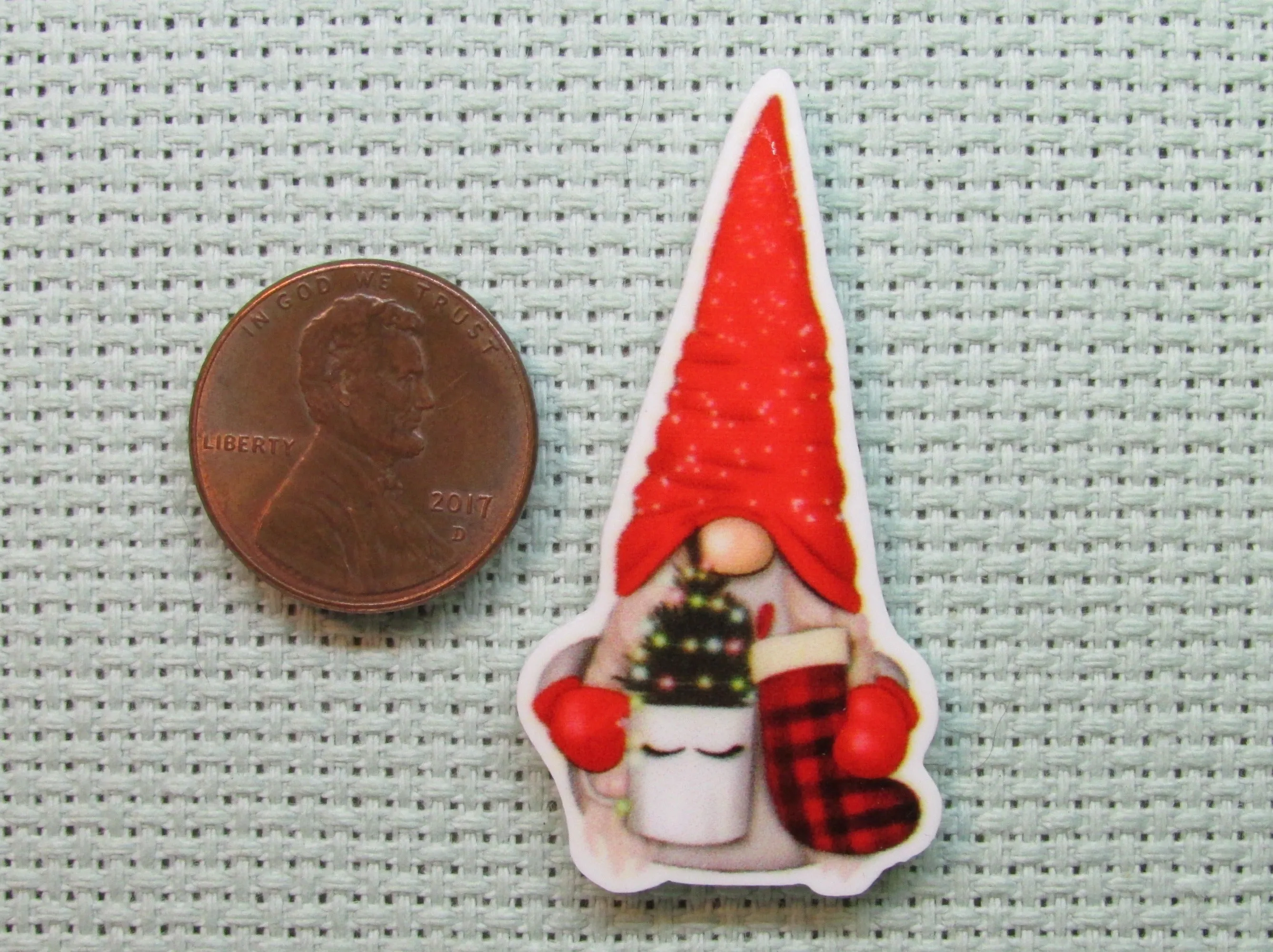 Christmas Gnome Needle Minder, Cover Minder, Magnet