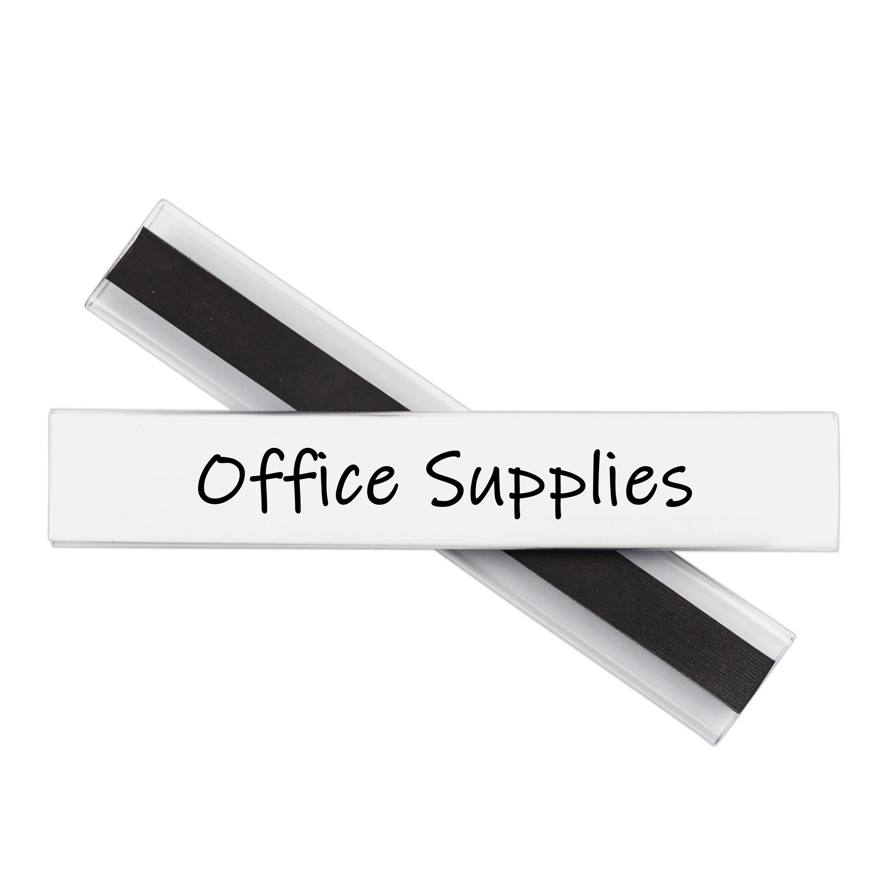 Clear Magnetic Label  Holders, Side Load, 6 X 1, Clear, 10/PK