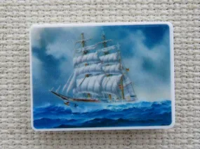 Clipper Ship on the Ocean Needle Minder, Cover Minder, Magnet