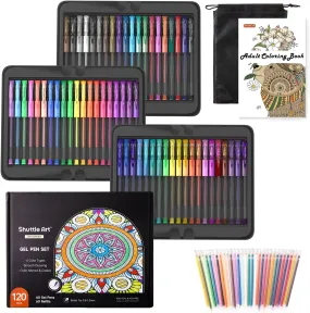 Colored Gel Pens, 60 Colors with 60 Refills - Set of 120