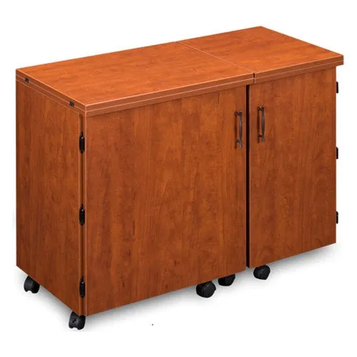Compact 1000 Sewing Machine & Serger Cabinet in Cherry