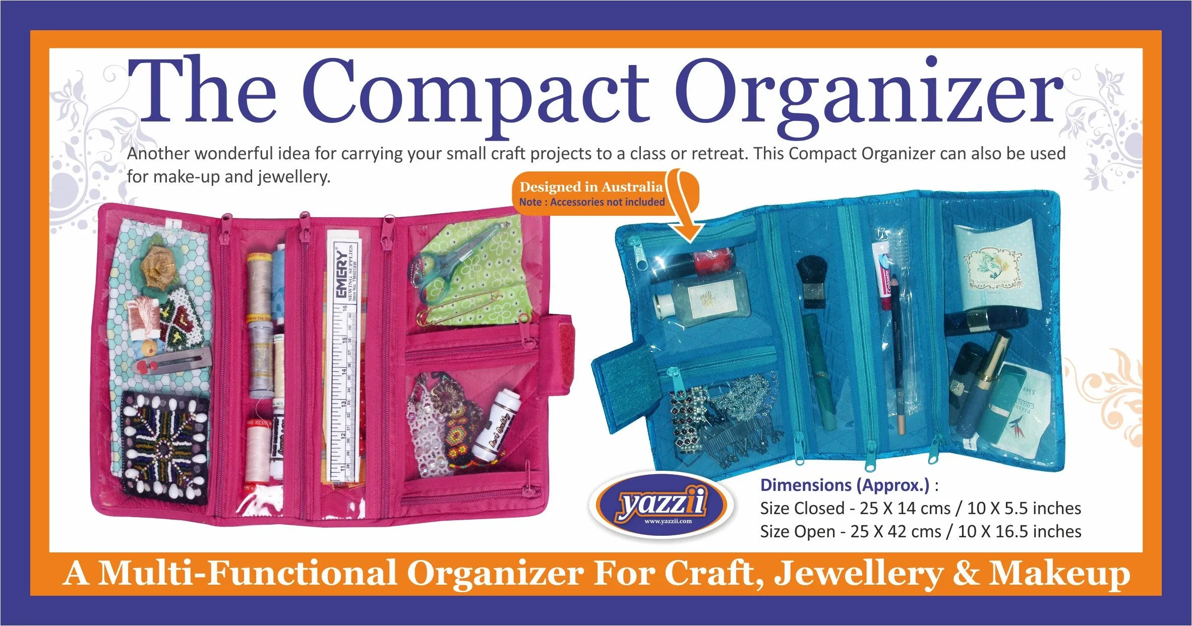 Compact Craft Organizer Purple
