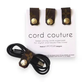 Cord Couture Organizer In Upcycled LV, GG | Set of 3