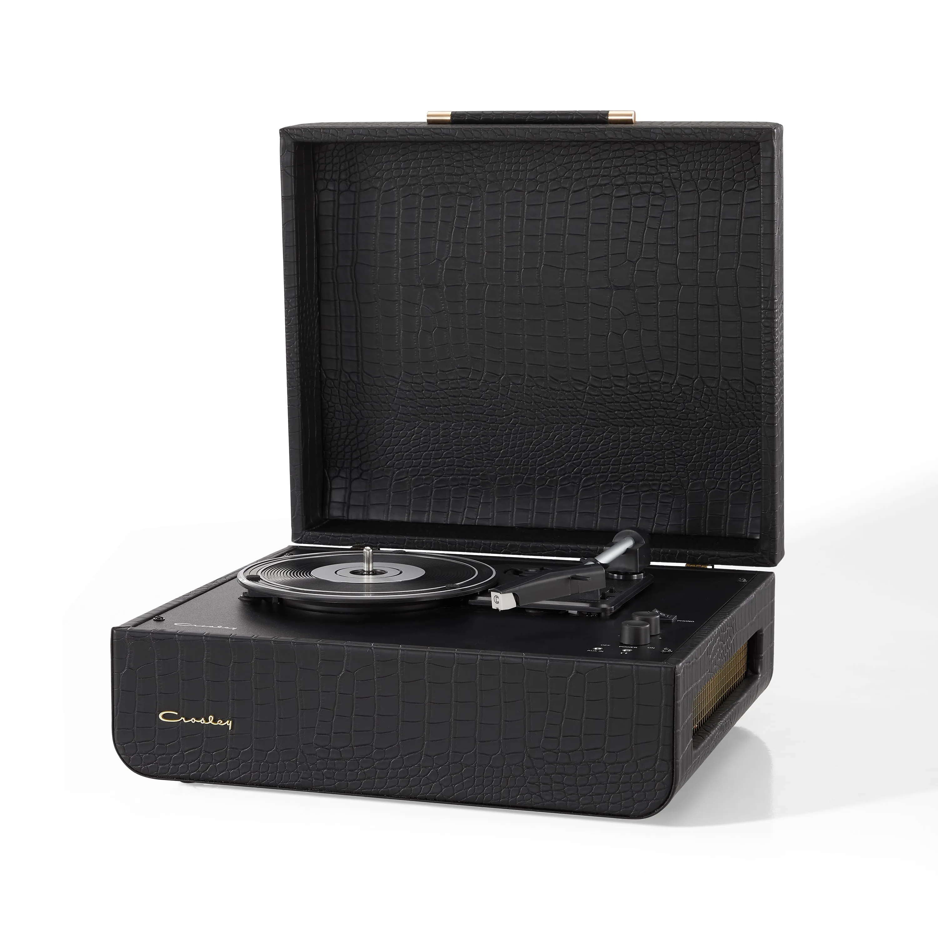 Crosley Mercury Turntable - Black   Bundled Majority D40 Bluetooth Speakers - Black