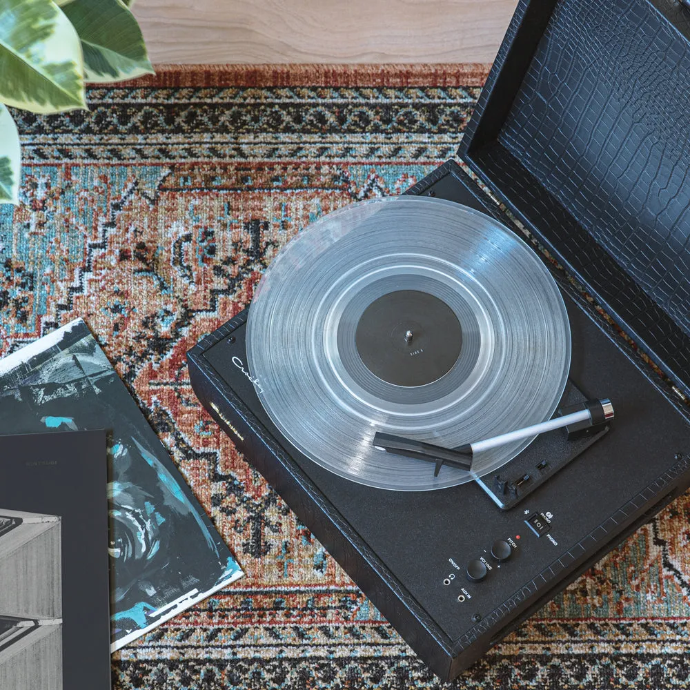 Crosley Mercury Turntable - Black   Bundled Majority D40 Bluetooth Speakers - Black