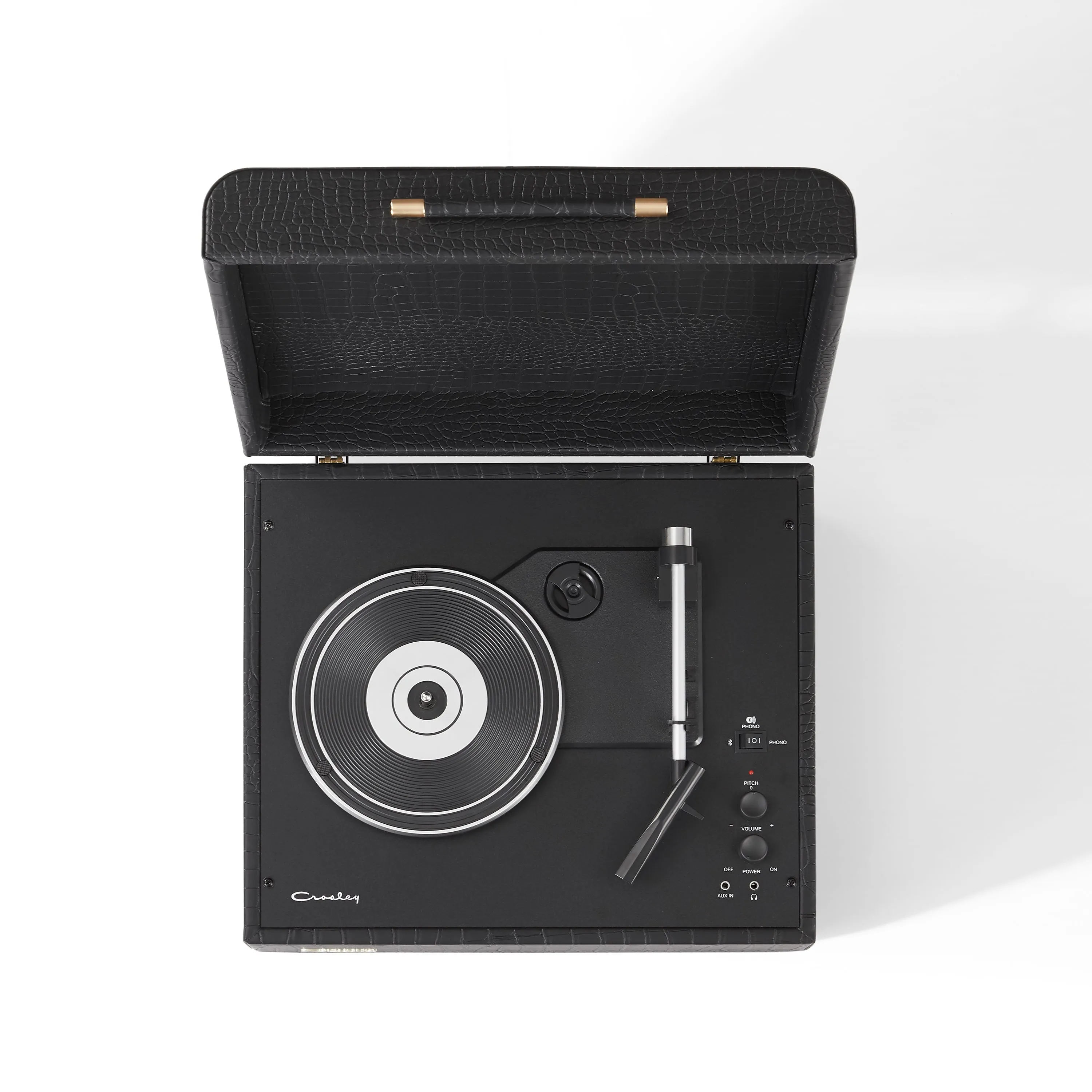 Crosley Mercury Turntable - Black   Bundled Majority D40 Bluetooth Speakers - Black
