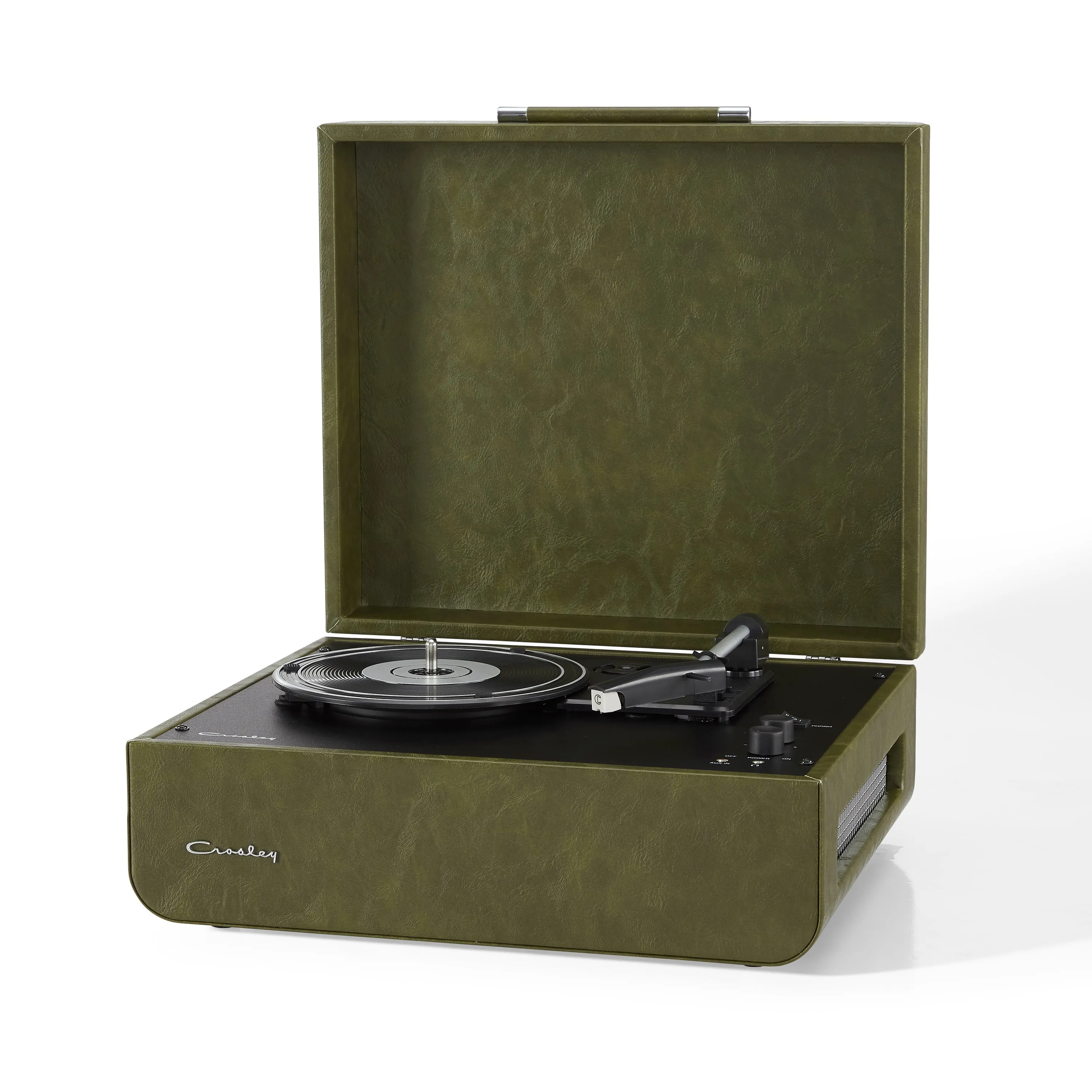 Crosley Mercury Turntable - Green   Bundled Majority D40 Bluetooth Speakers - Black