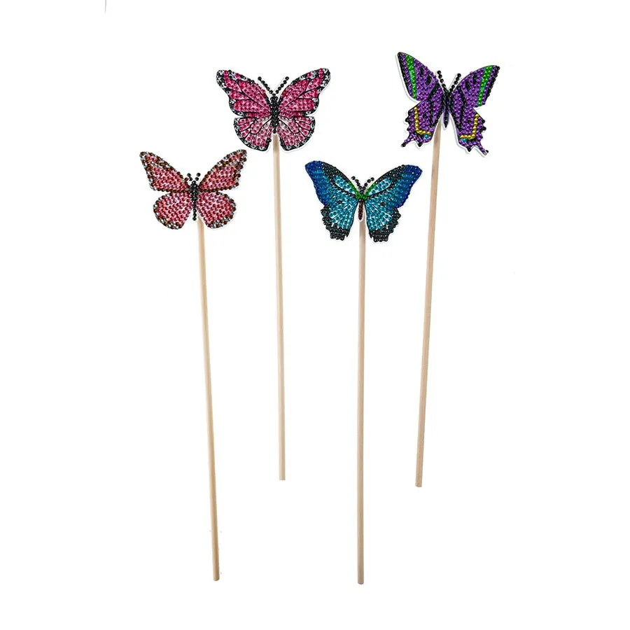 Crystal Art Butterfly Stick Set of 12