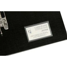 Cumberland Business Card Pocket Self Adhesive Side Open 65 X 100Mm Clear Pack 10