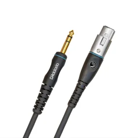 D'Addario Custom Studio Monitor Cable, XLR Female to 1/4 Inch, 25 feet