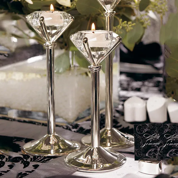 Diamond Shaped Wedding Tealight Candle Holders