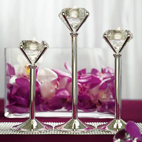 Diamond Shaped Wedding Tealight Candle Holders