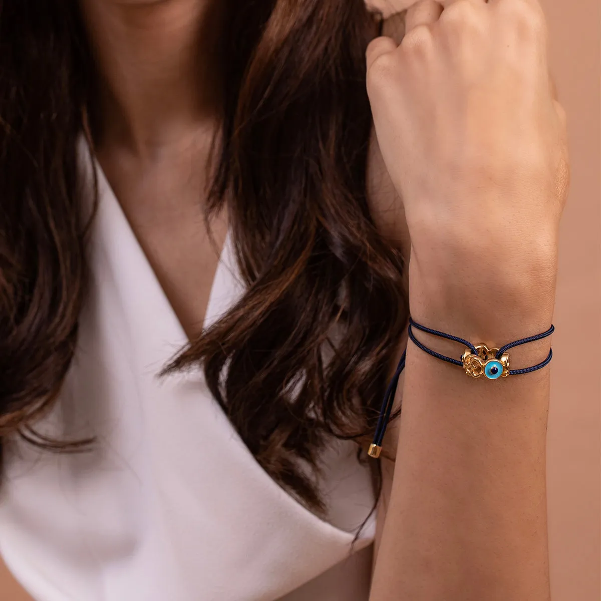 Divine Wheel Charm thread bracelet