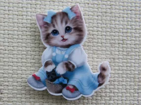 Dorothy Kitten Needle Minder, Cover Minder, Magnet
