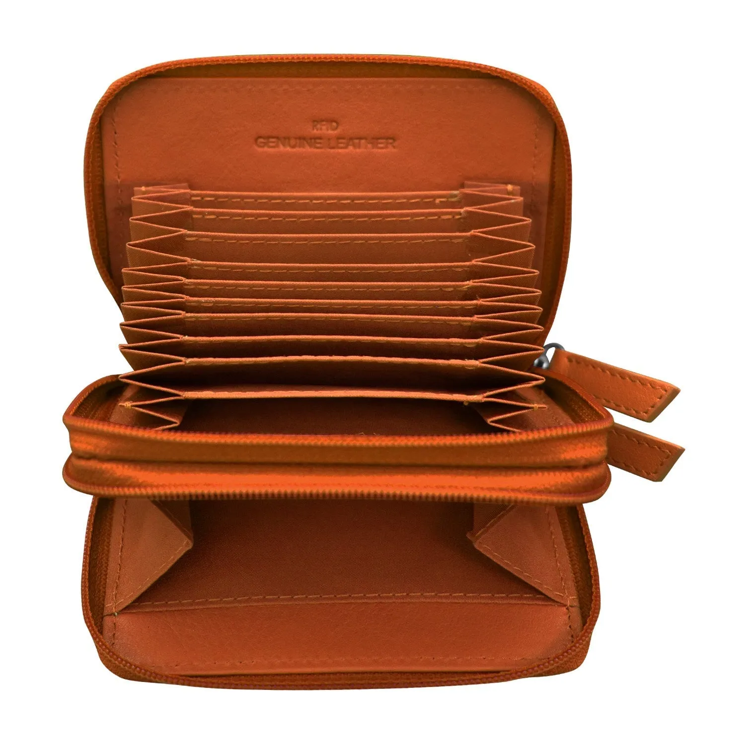 Double Zip Accordion Credit Card Holder