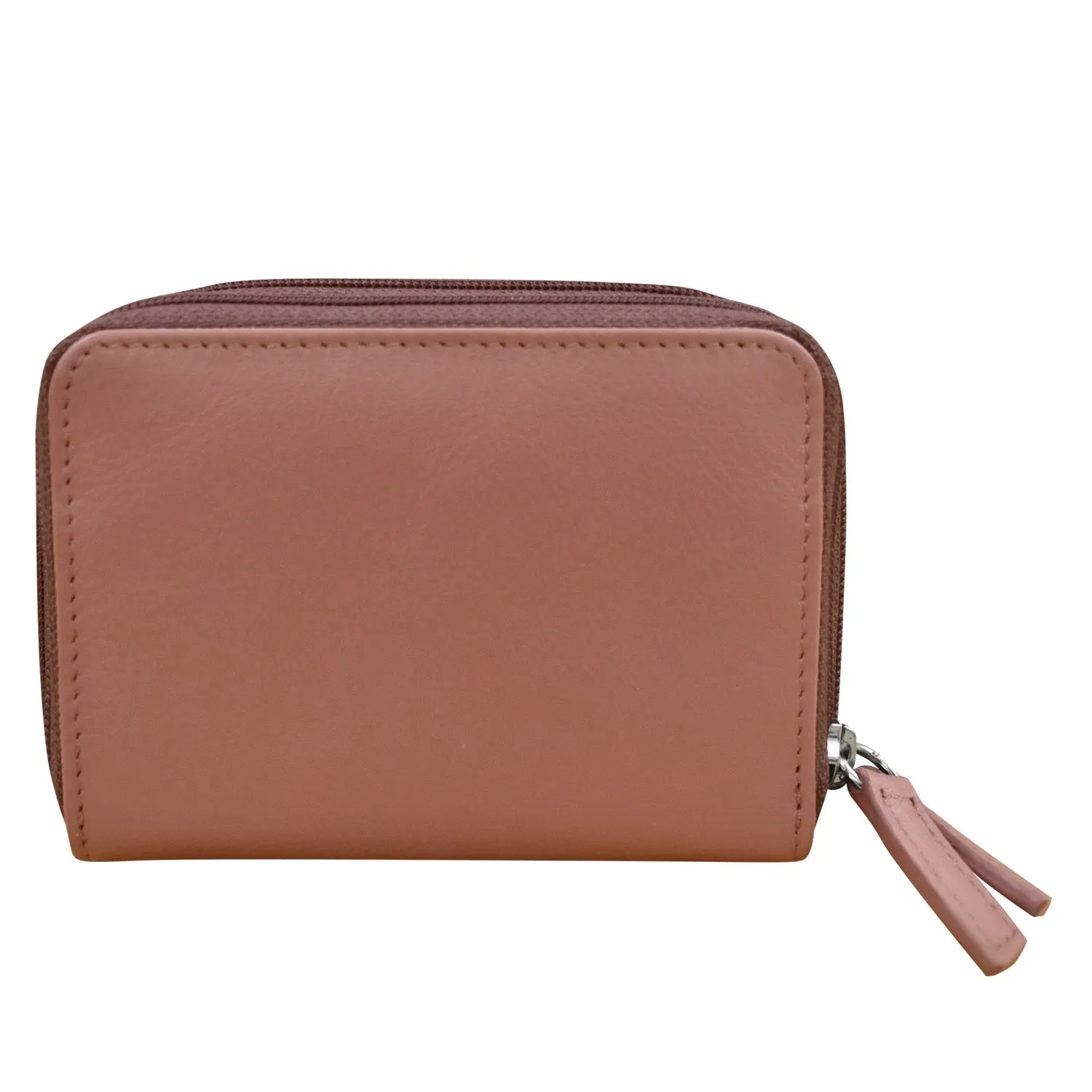 Double Zip Accordion Credit Card Holder
