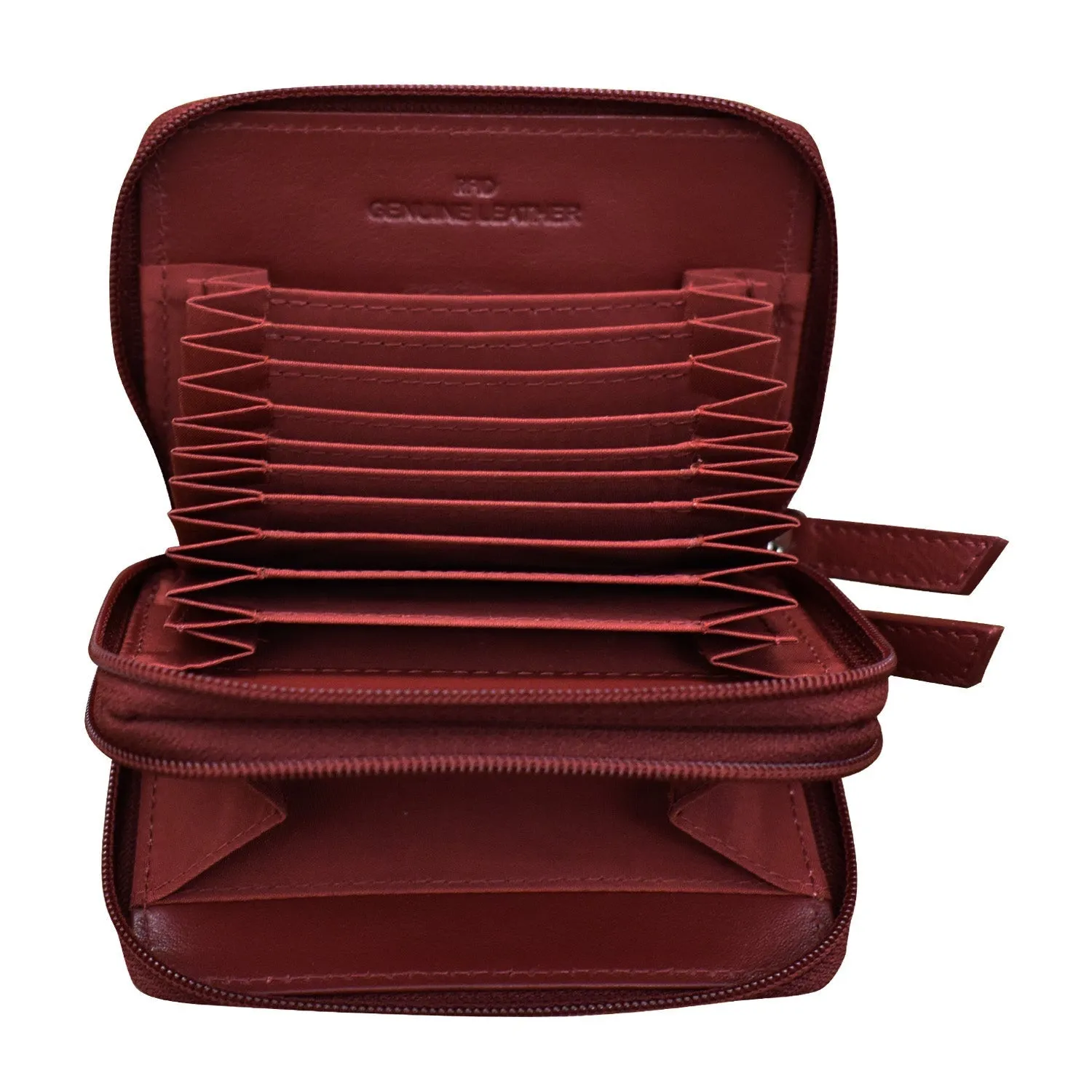 Double Zip Accordion Credit Card Holder