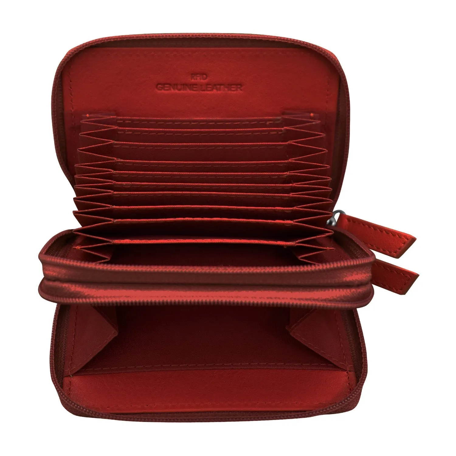 Double Zip Accordion Credit Card Holder