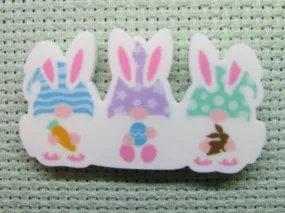 Easter Bunny Gnome Trio Needle Minder, Cover Minder, Magnet