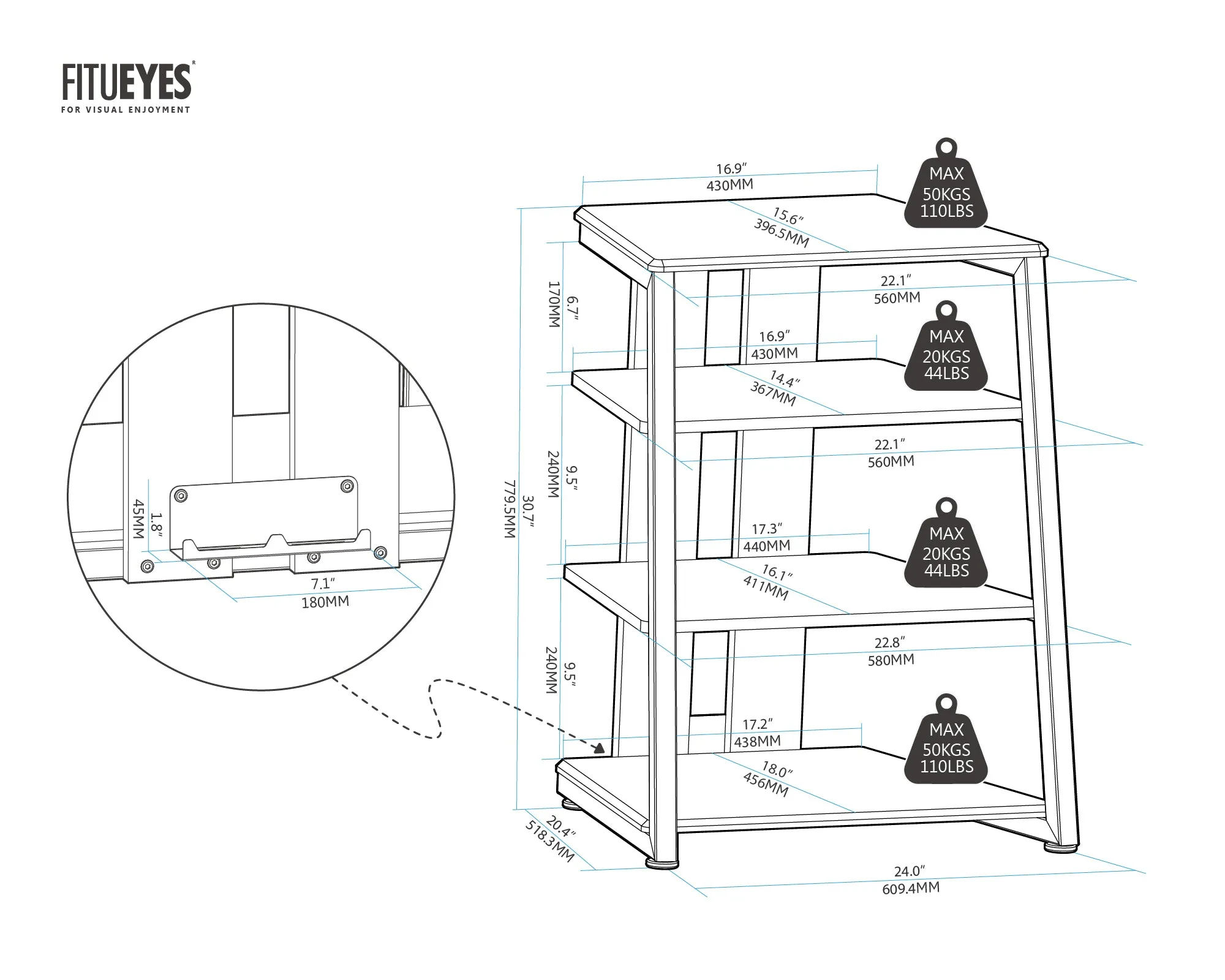 Eiffel Audio Rack F07