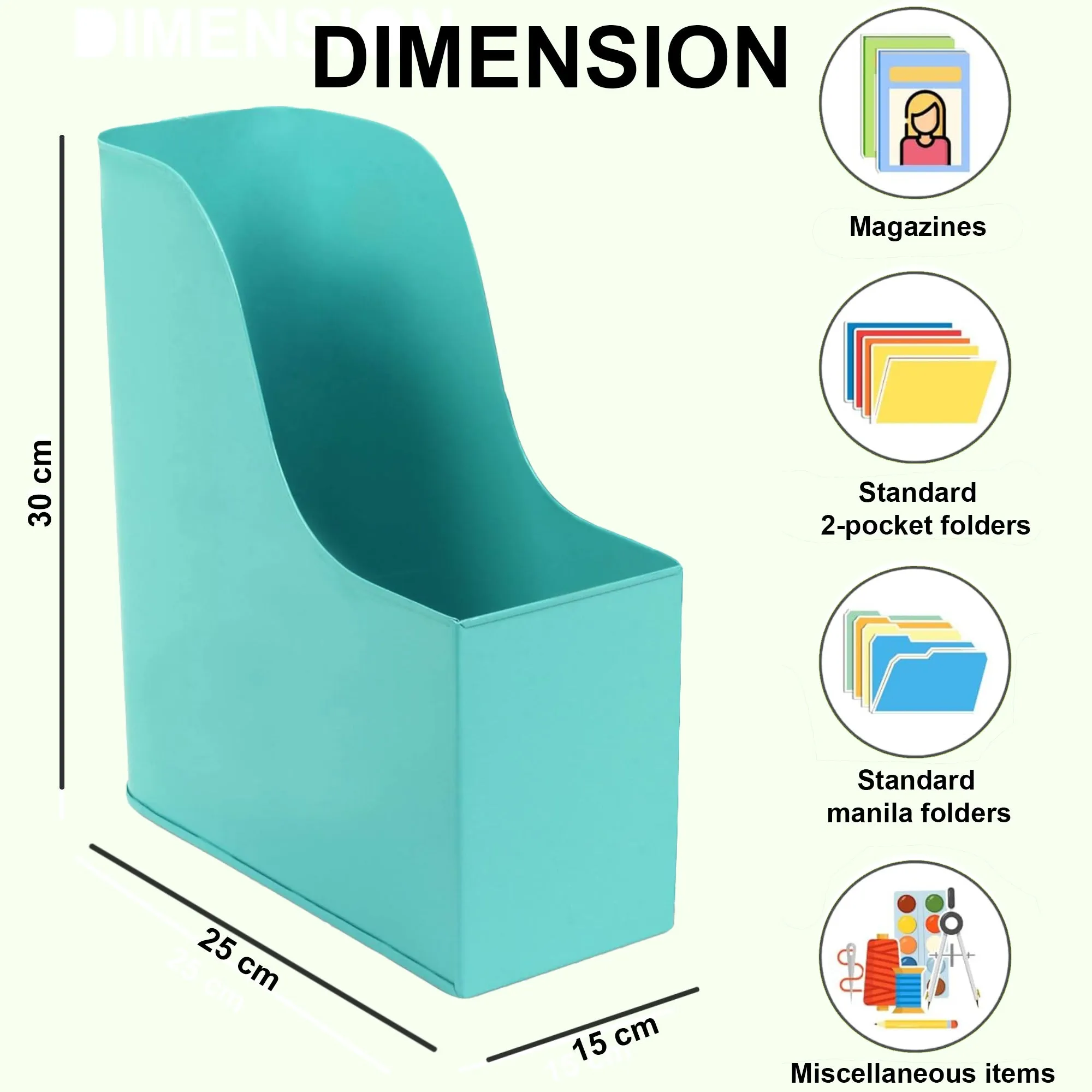 Elan Method File & Magazine Holder, Set of 2