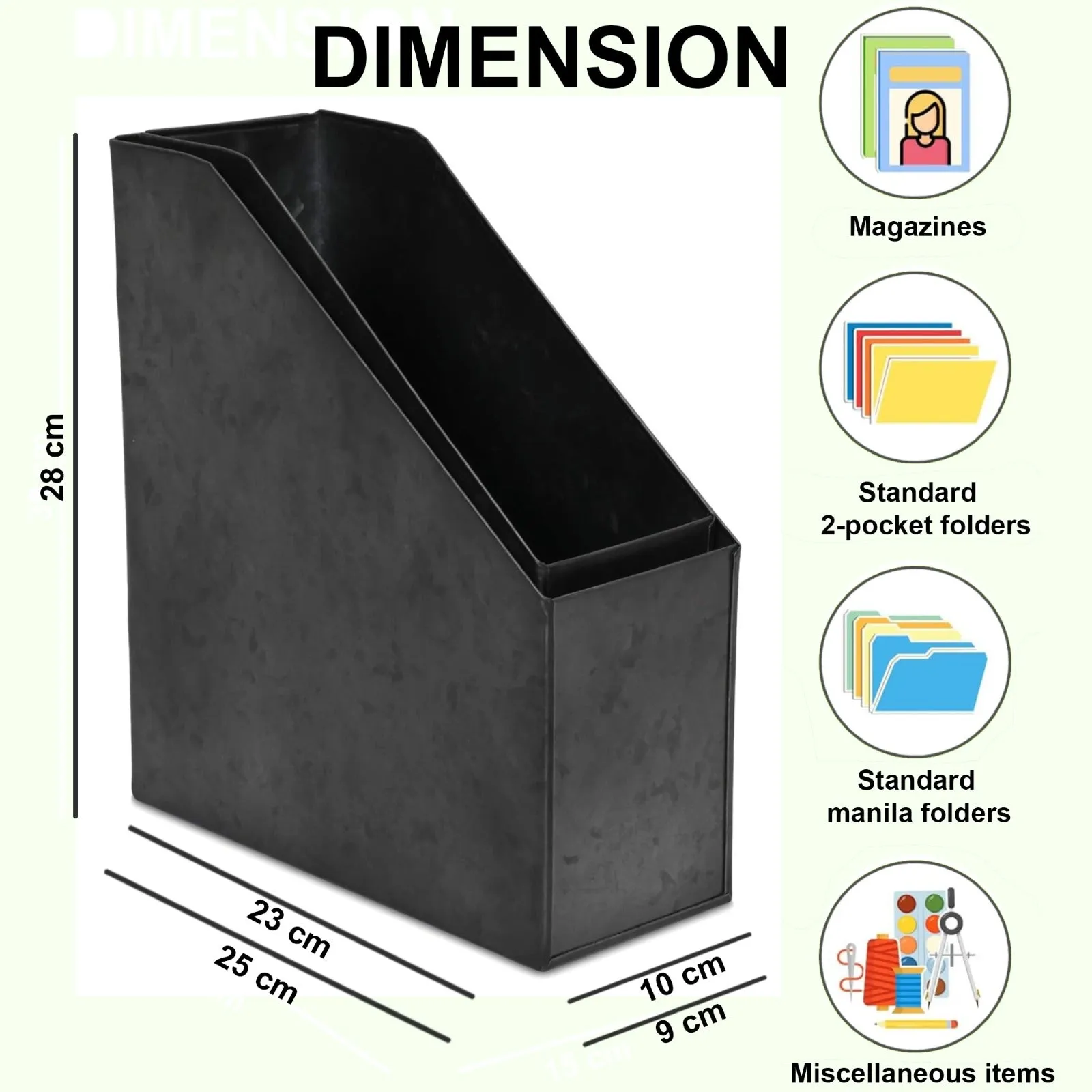 Elan Method File & Magazine Holder, Set of 2