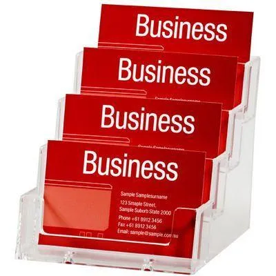 Esselte Business Card Holder Landscape 4 Tier 4 Slots