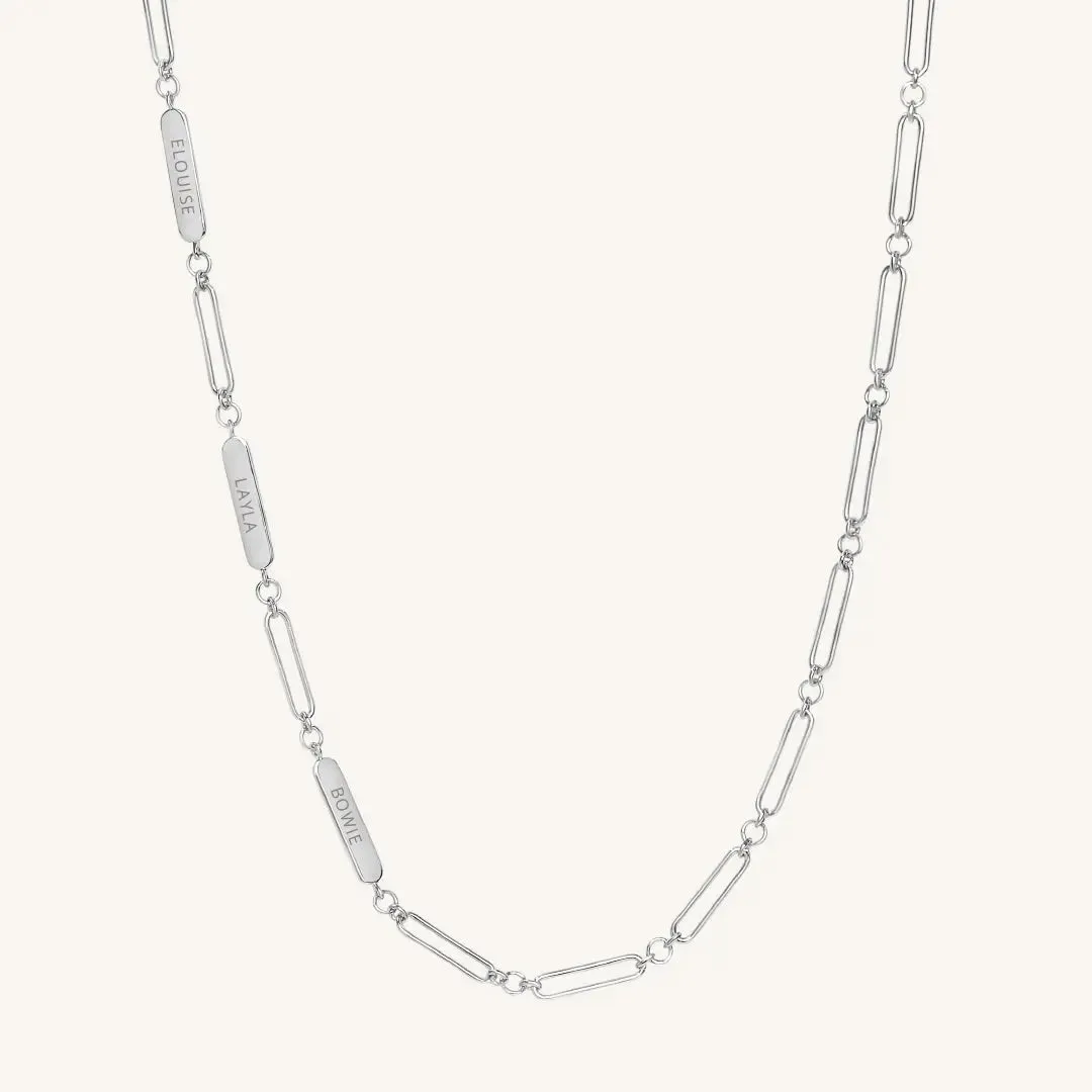 Etch Chain Necklace 3 Panels