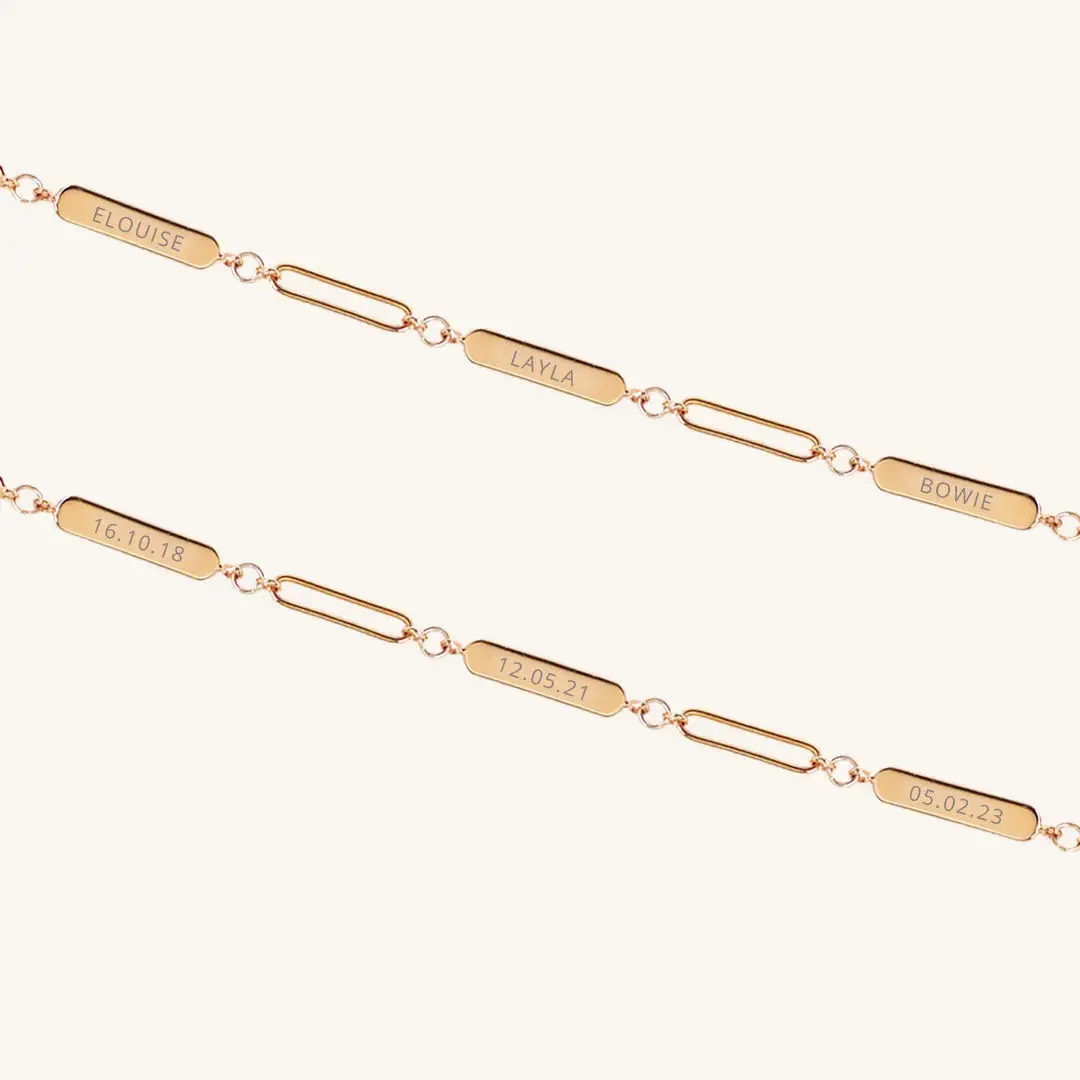 Etch Chain Necklace 3 Panels