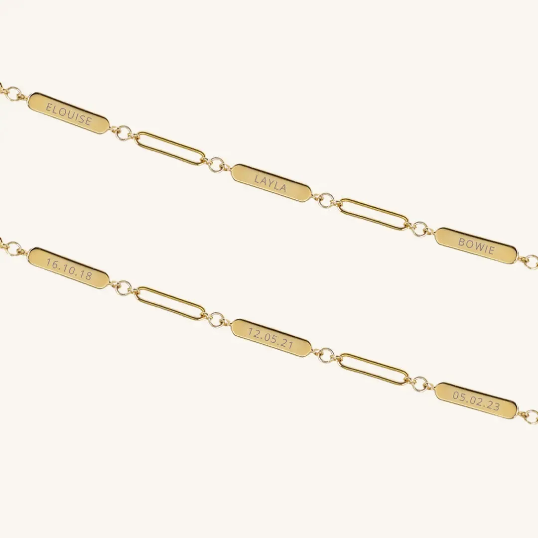 Etch Chain Necklace 3 Panels