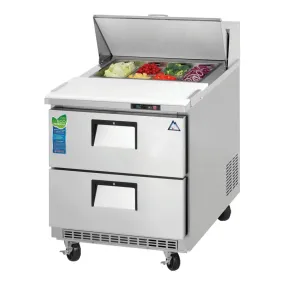Everest Refrigeration EPBNR1-D2 27 3/4" Back Mount Drawered Sandwich Prep. Table Refrigerators, 115 V, 1 Phase, 60 Hz