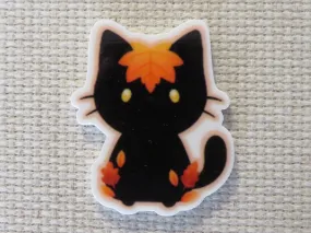 Fall Kitty Needle Minder, Cover Minder, Magnet