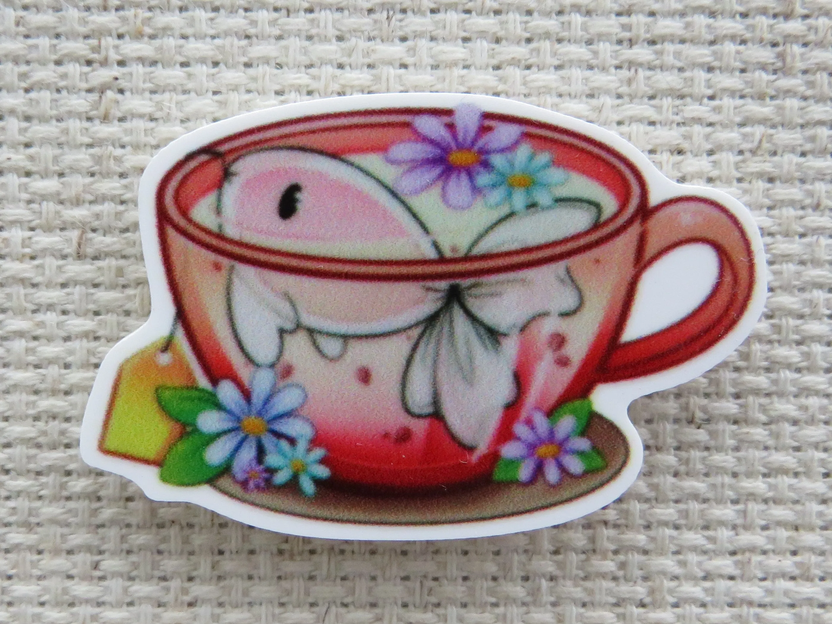 Fishy Teacup Needle Minder, Cover Minder, Magnet