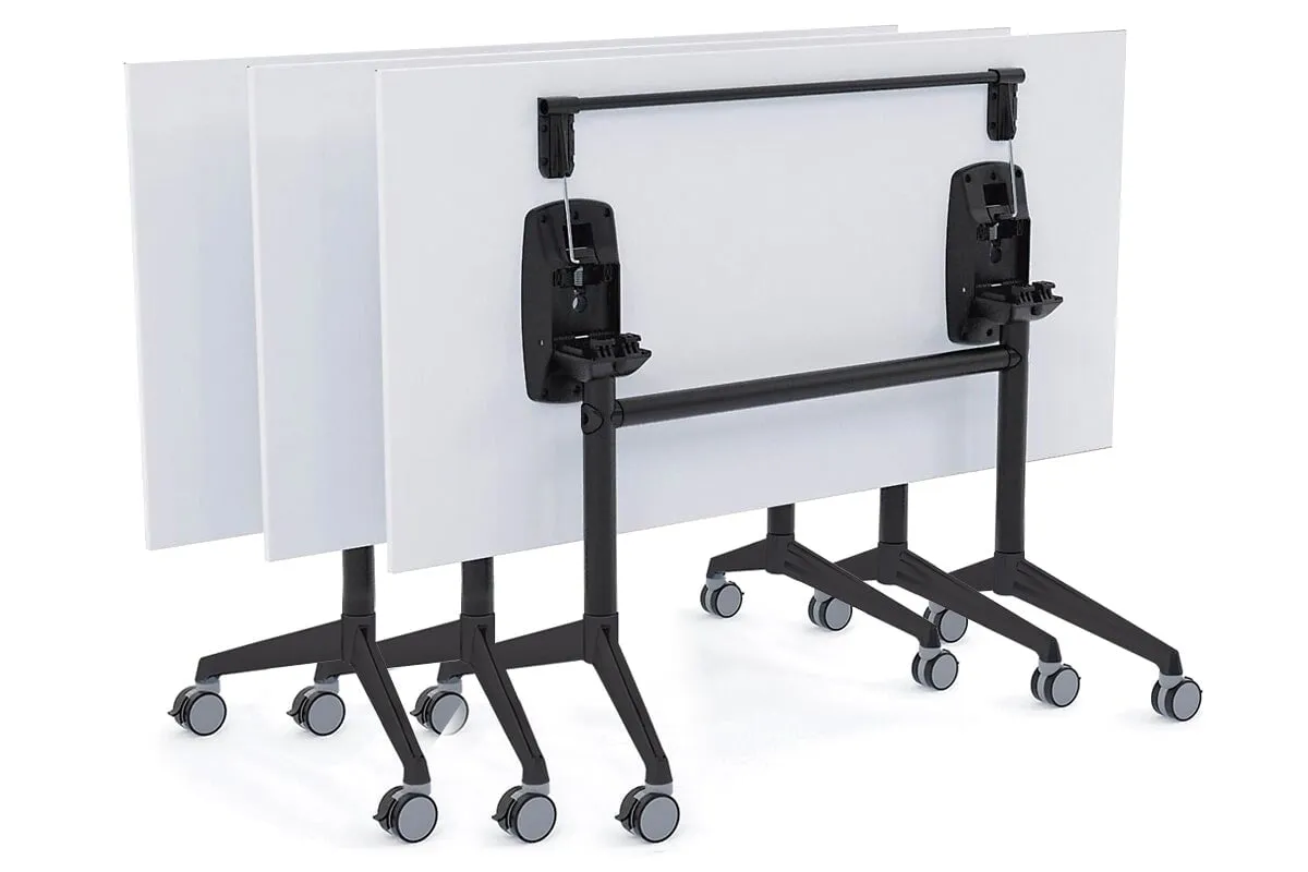 Flip Top / Folding Mobile Meeting Room Table Blackjack [1400L x 700W]