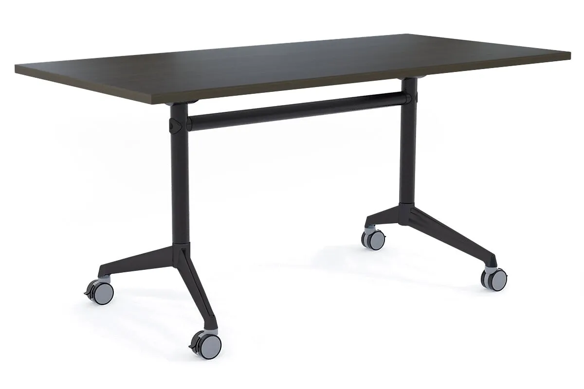 Flip Top / Folding Mobile Meeting Room Table Blackjack [1600L x 800W]