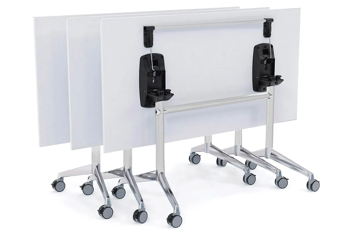 Flip Top / Folding Mobile Meeting Room Table Blackjack [1600L x 800W]