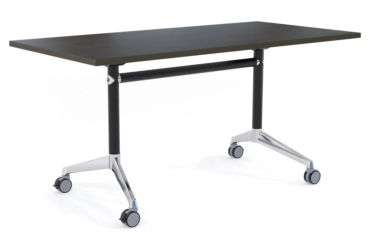 Flip Top / Folding Mobile Meeting Room Table Blackjack [1600L x 800W]