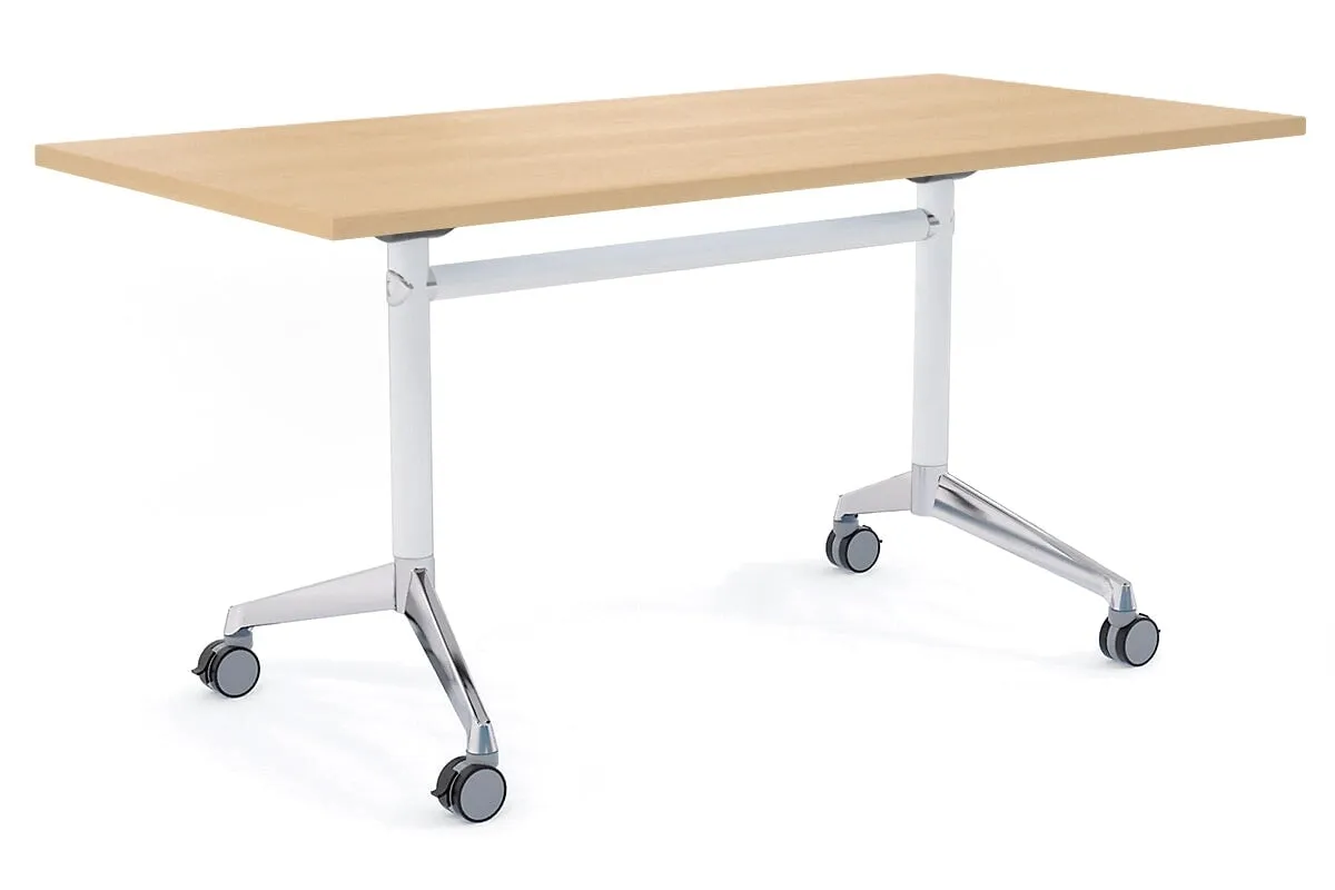 Flip Top / Folding Mobile Meeting Room Table Blackjack [1600L x 800W]