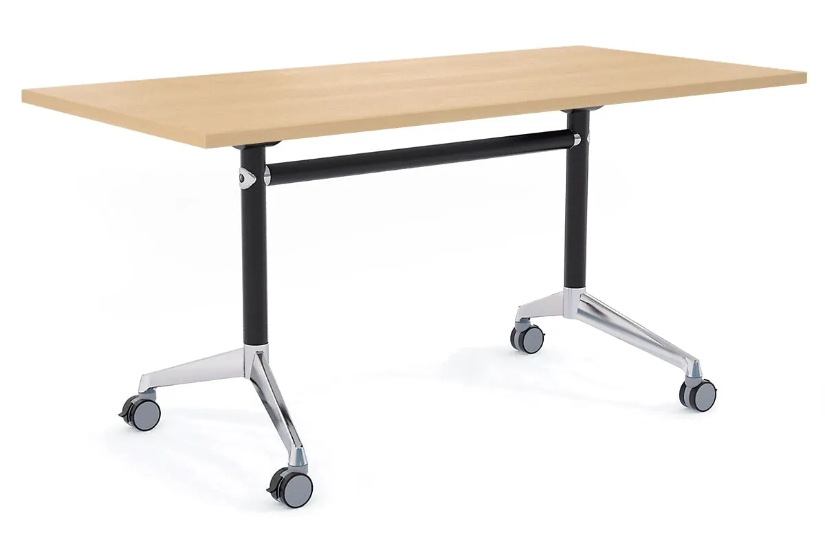 Flip Top / Folding Mobile Meeting Room Table Blackjack [1600L x 800W]
