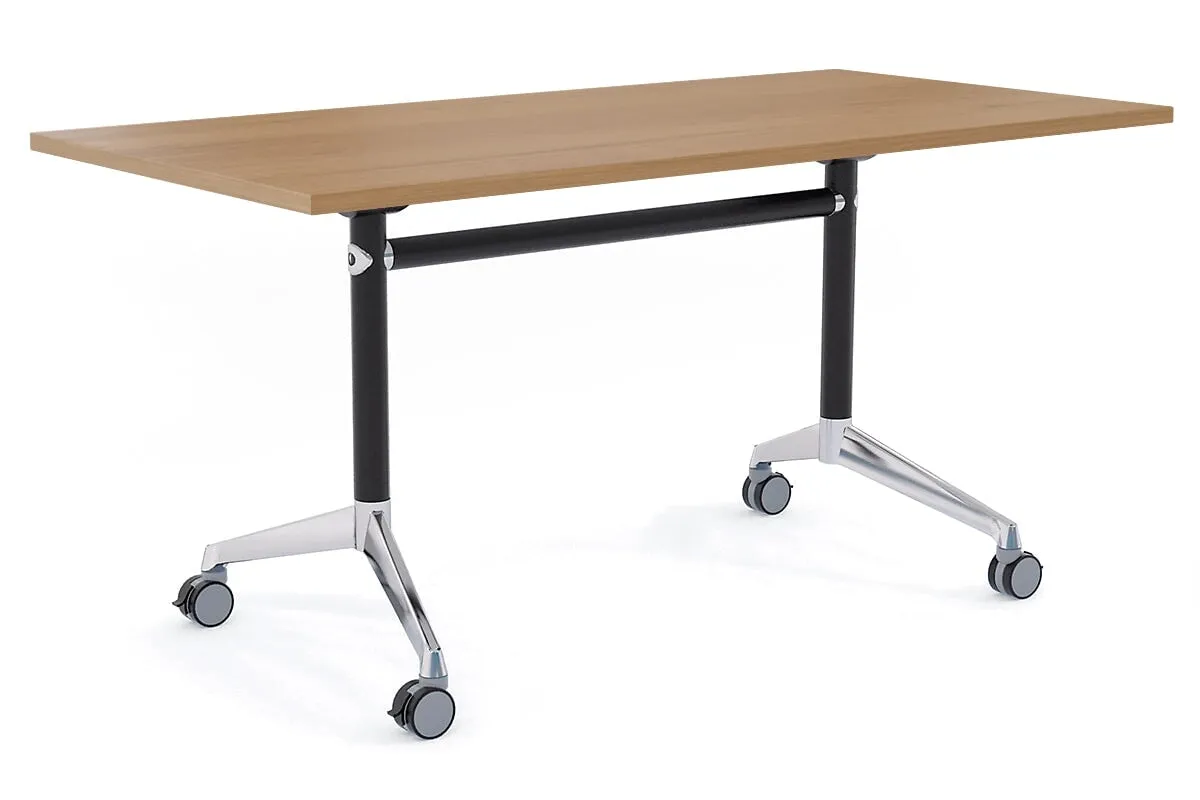 Flip Top / Folding Mobile Meeting Room Table Blackjack [1600L x 800W]