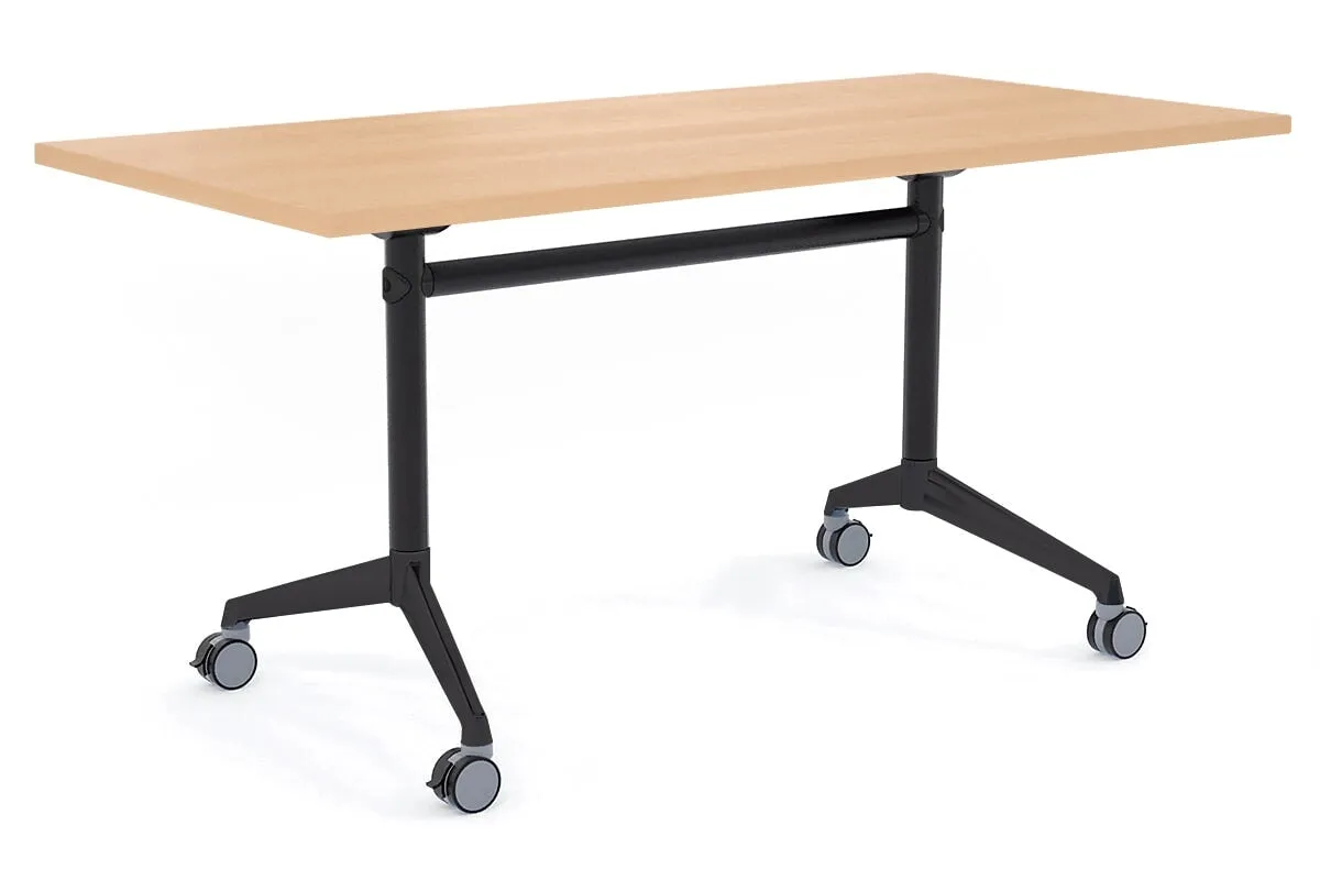 Flip Top / Folding Mobile Meeting Room Table Blackjack [1600L x 800W]