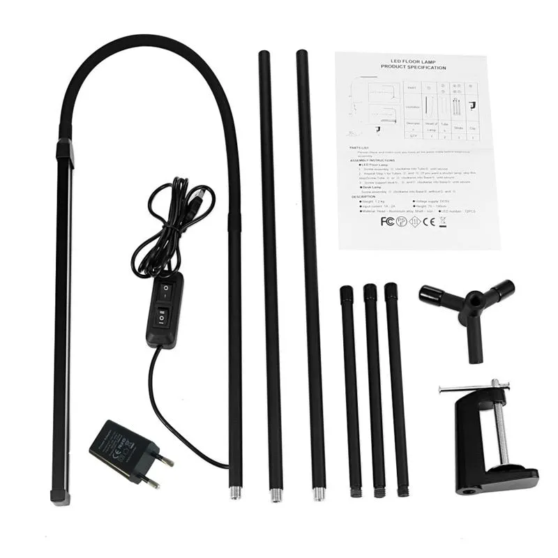 Floor Lamp 3IN1 Modern Stand Dimmer USB Desk Lamp Reading Light Fixture