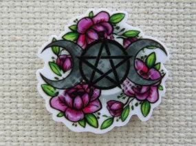 Flowery Pentagram Needle Minder, Cover Minder, Magnet