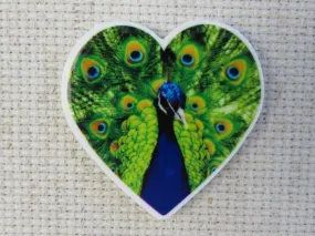 For the Love of Peacocks Needle Minder, Cover Minder, Magnet