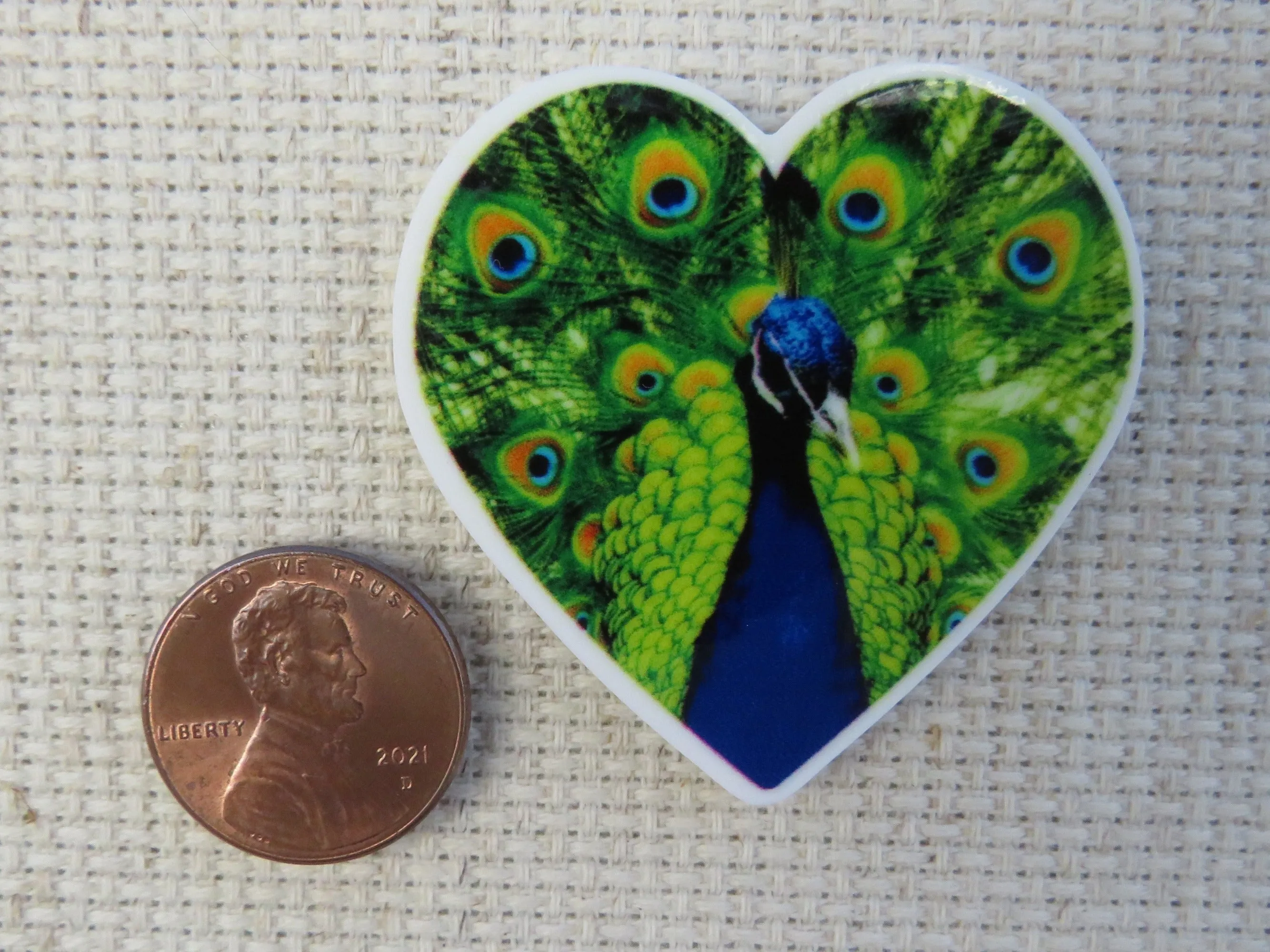 For the Love of Peacocks Needle Minder, Cover Minder, Magnet