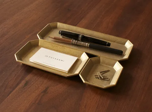 FUTAGAMI Brass stationery tray