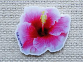 Galloway's Exclusive Pink Hibiscus Needle Minder, Cover Minder, Magnet