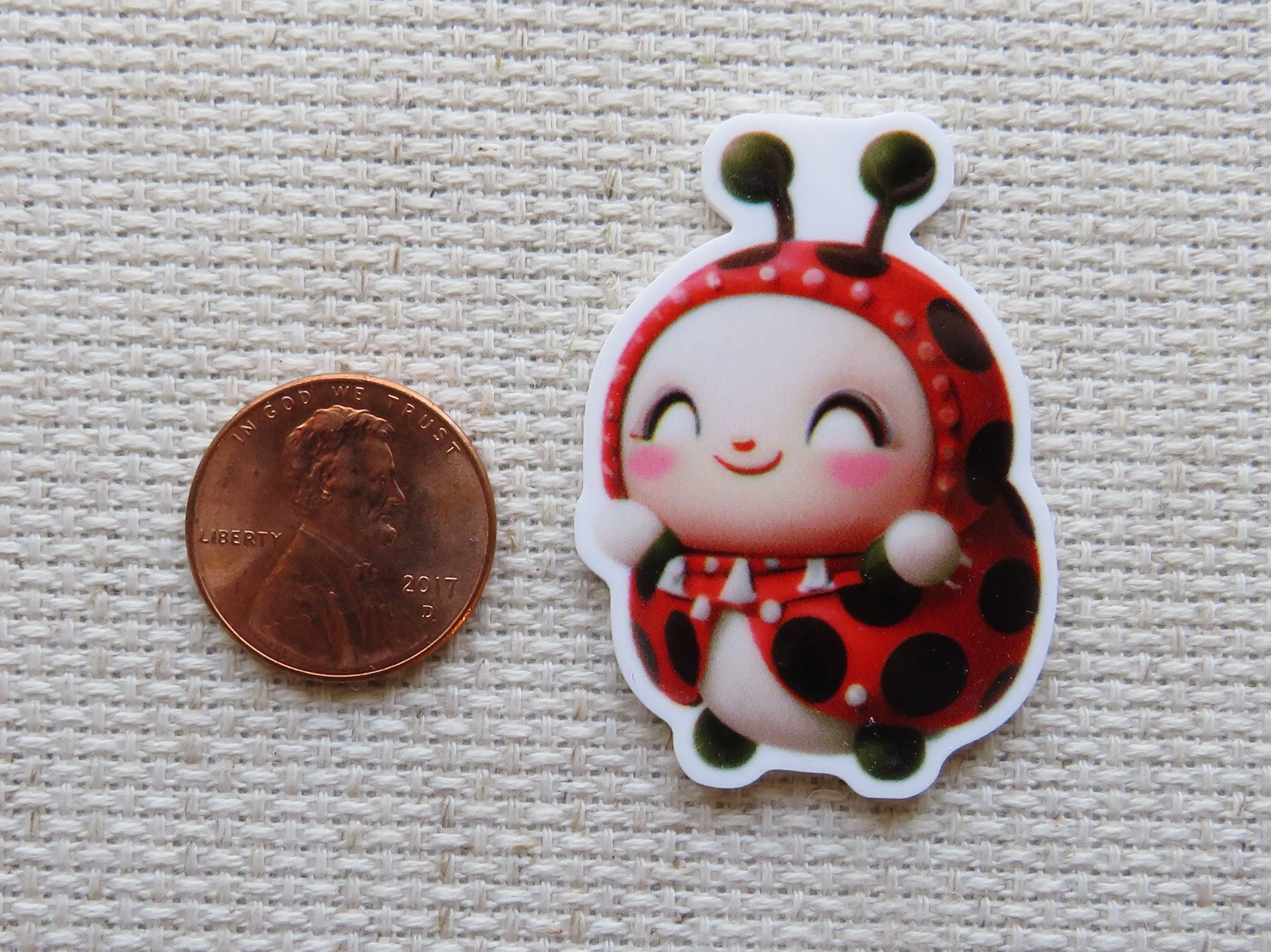 Giggling Ladybug Needle Minder, Cover Minder, Magnet